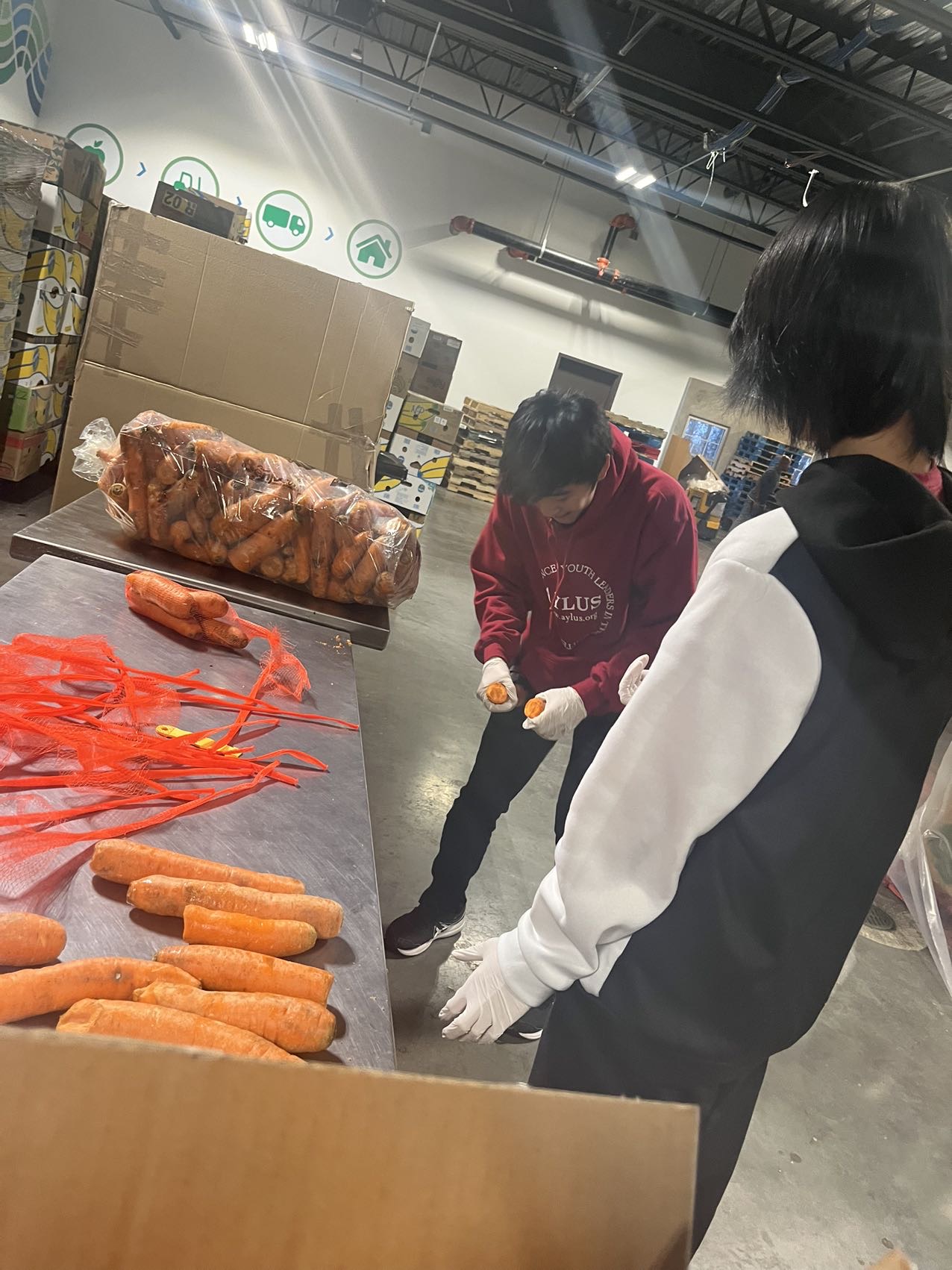 3/1/2023 Volunteers at Local Food Donation Center