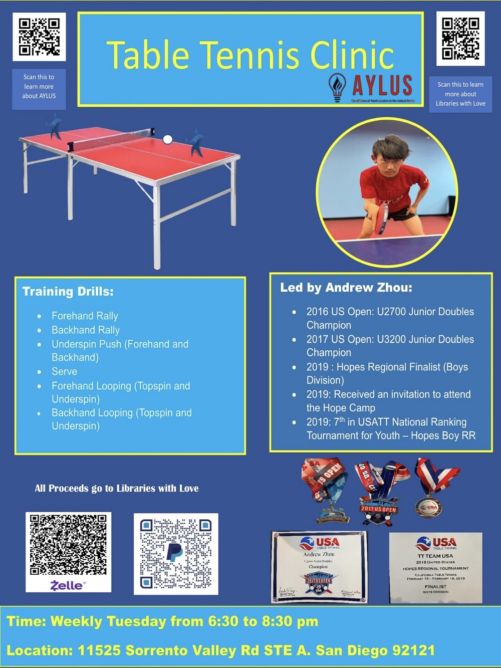 Table Tennis Clinics