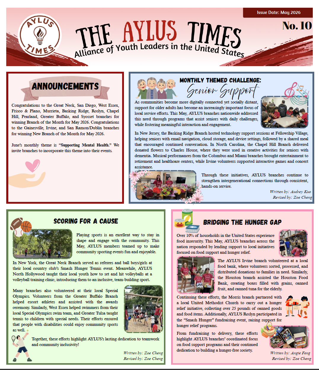 Cover of The AYLUS Times Issue 10, May 2026
