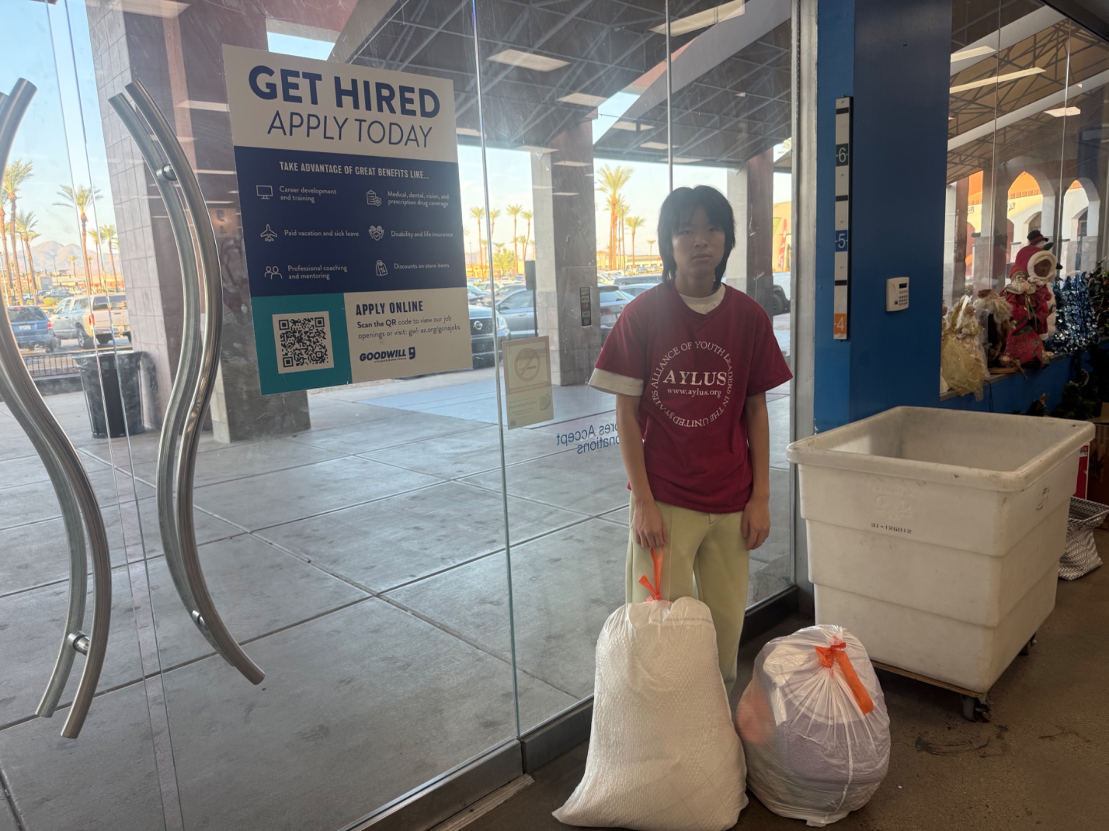 AYLUS Scottsdale Branch Volunteers at Summer clothes donation on Jul 1, 2026