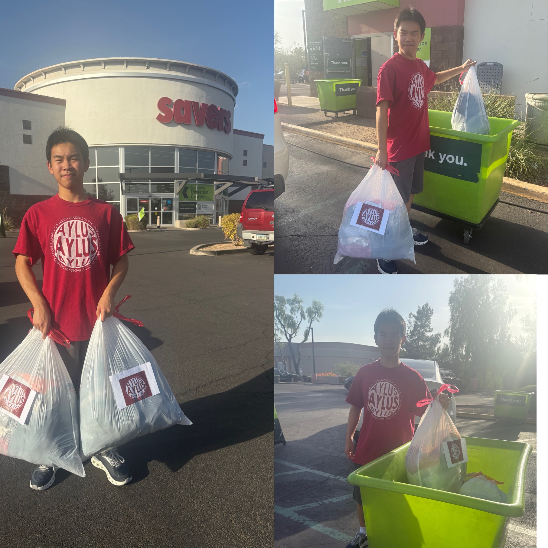 AYLUS Scottsdale Branch Volunteers at Summer clothes donation on Jul 1, 2026
