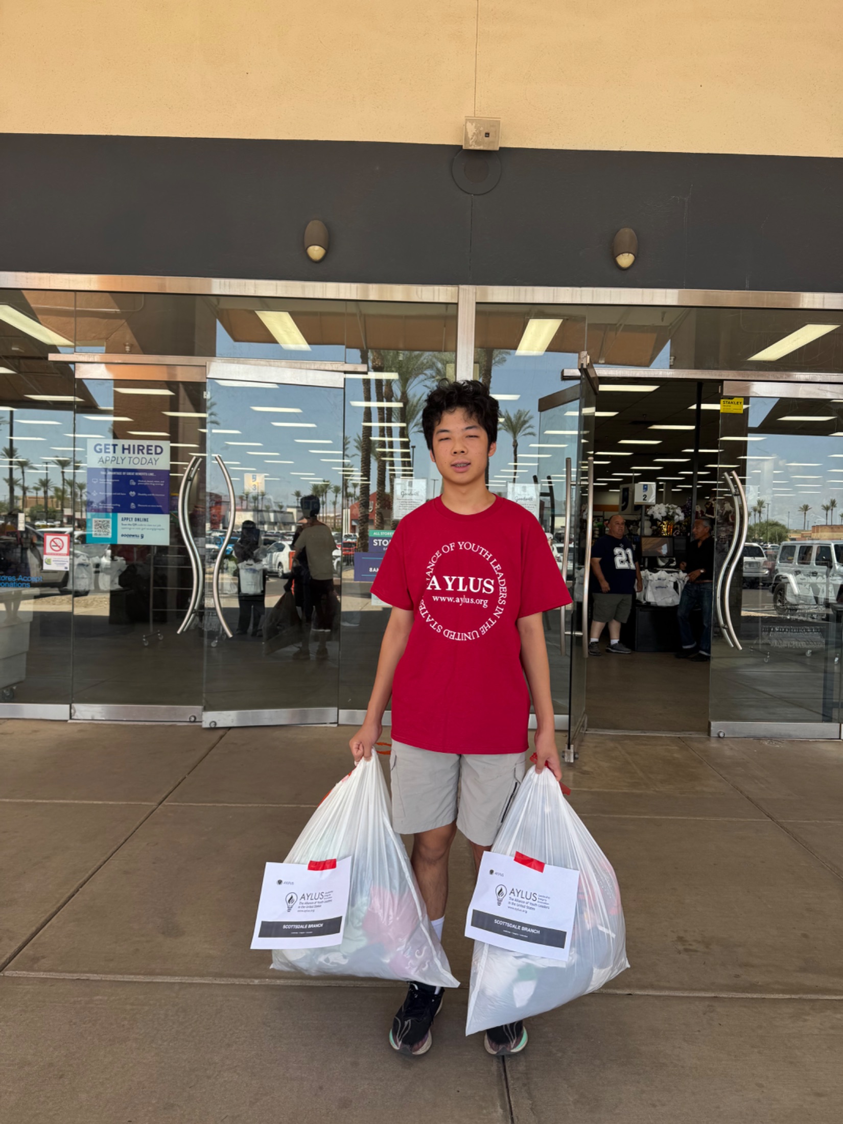AYLUS Scottsdale Branch Volunteers at Summer clothes donation on Jul 1, 2026