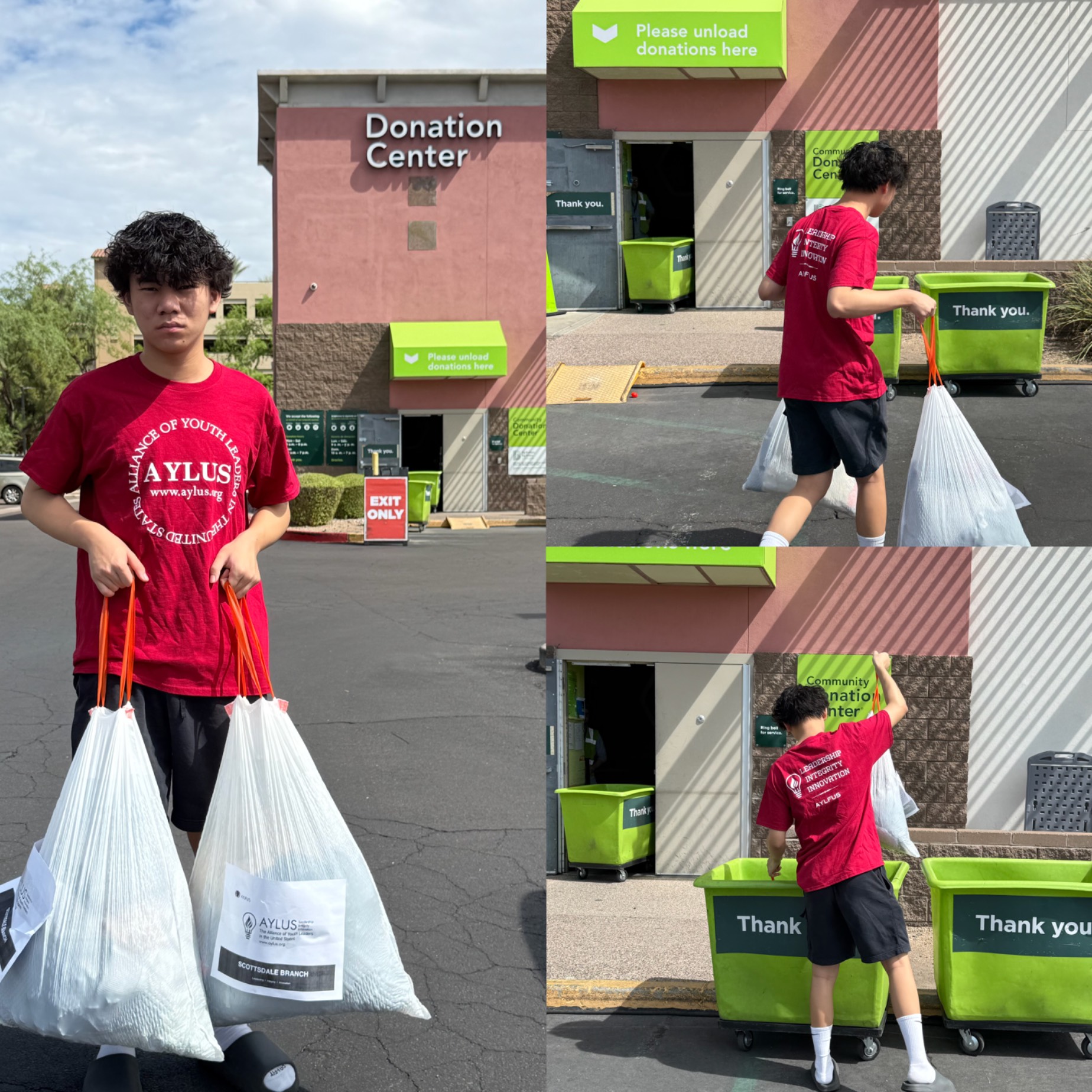 AYLUS Scottsdale Branch Volunteers at Summer clothes donation on Jul 1, 2026