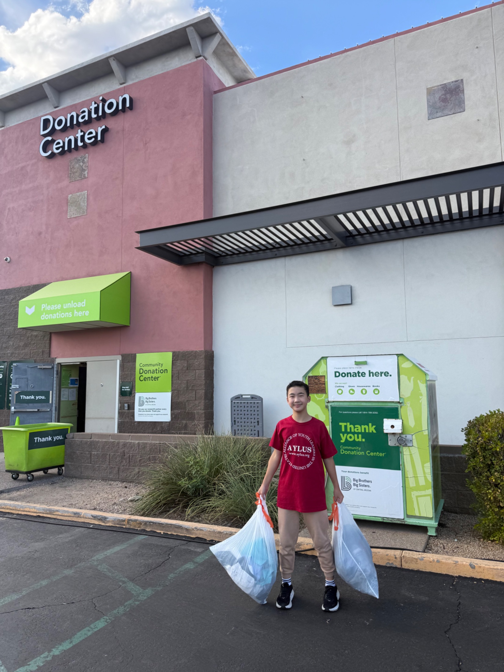 AYLUS Scottsdale Branch Volunteers at Summer clothes donation on Jul 1, 2026