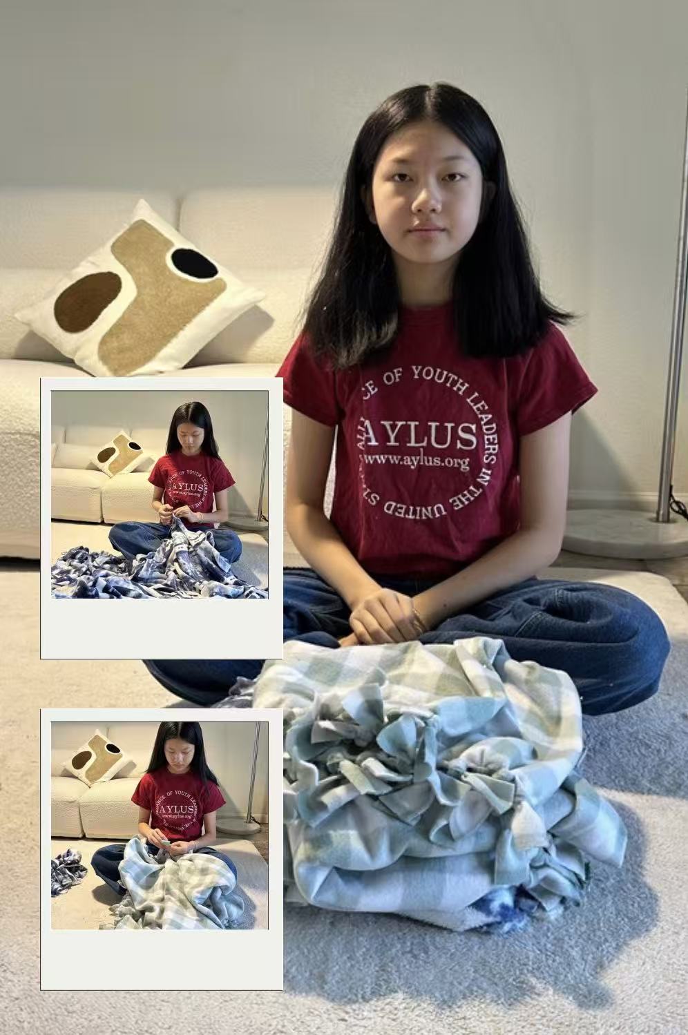 AYLUS Scottsdale Branch Volunteer Completes Three No-Sew Blankets for Phoenix Children’s Hospital