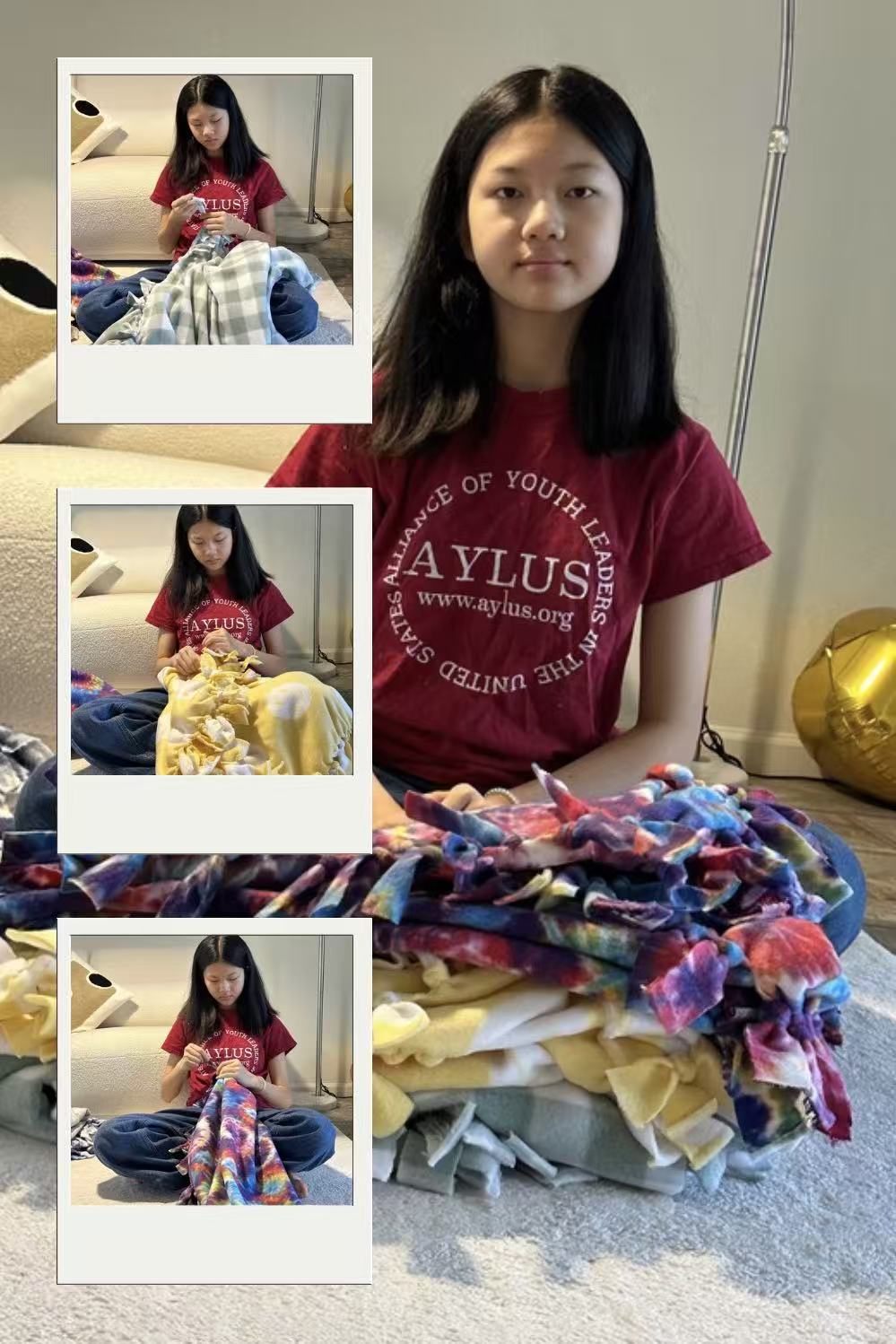 AYLUS Scottsdale Branch Volunteer Completes Three No-Sew Blankets for Phoenix Children’s Hospital