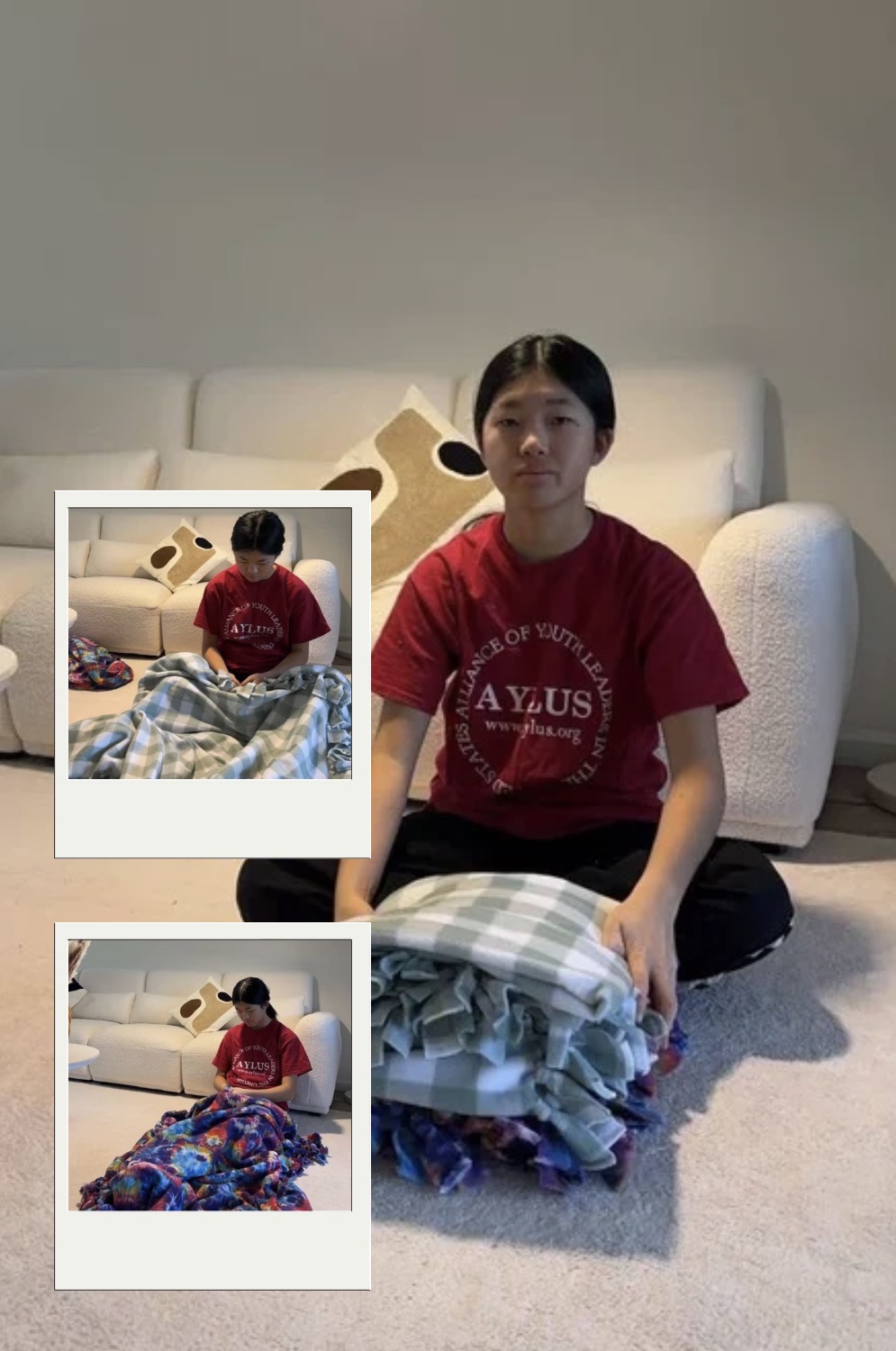 AYLUS Scottsdale Branch Volunteer Completes Three No-Sew Blankets for Phoenix Children’s Hospital