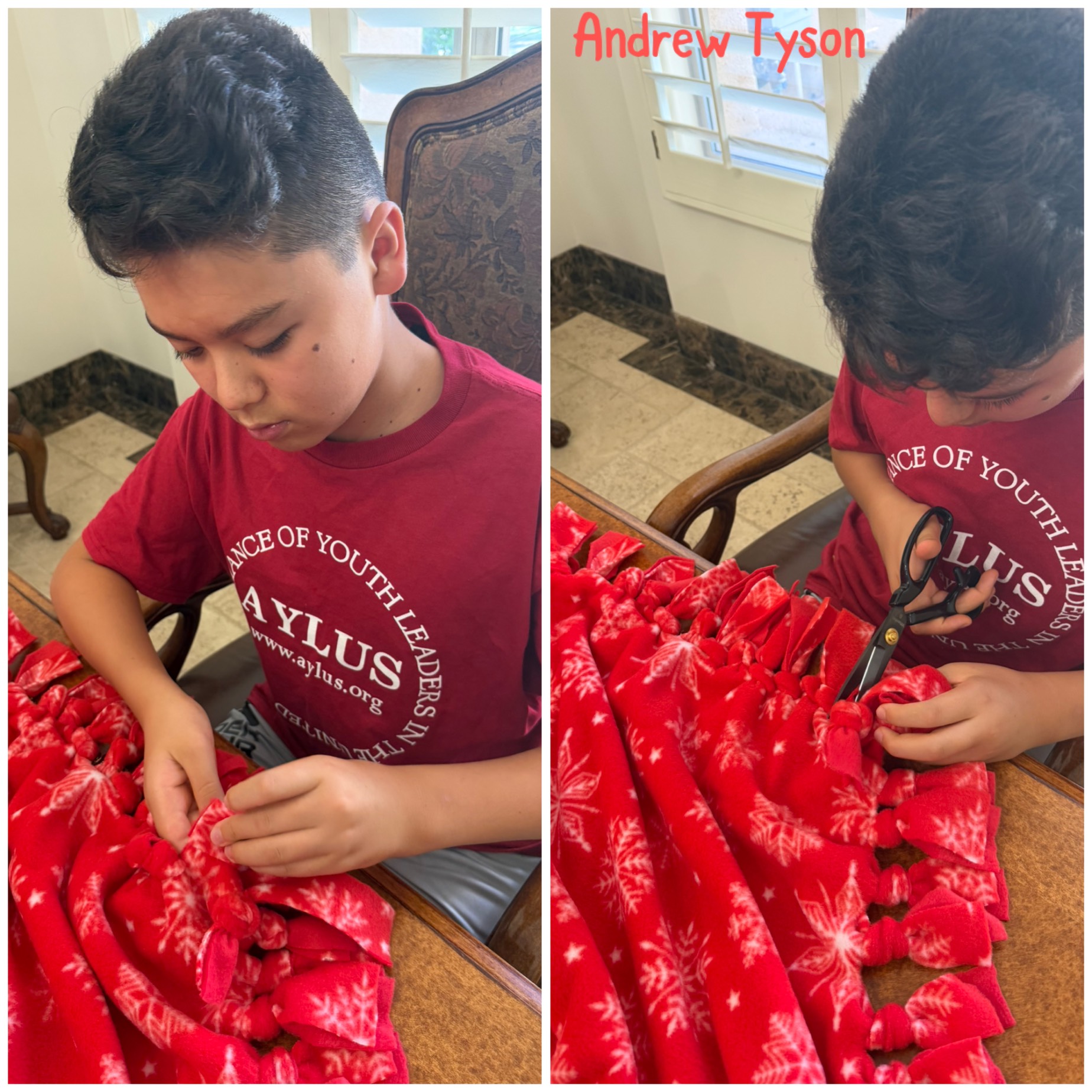 AYLUS Scottsdale Branch Volunteer Completes Three No-Sew Blankets for Phoenix Children’s Hospital